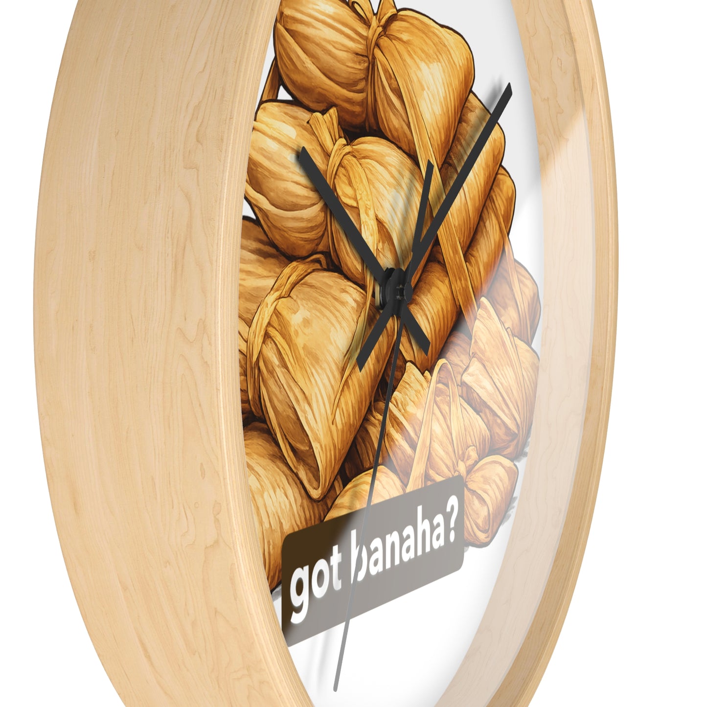 Banaha Wall Clock — "Got Banaha?" Kitchen Decor Clock for Foodies & Holiday Entertaining