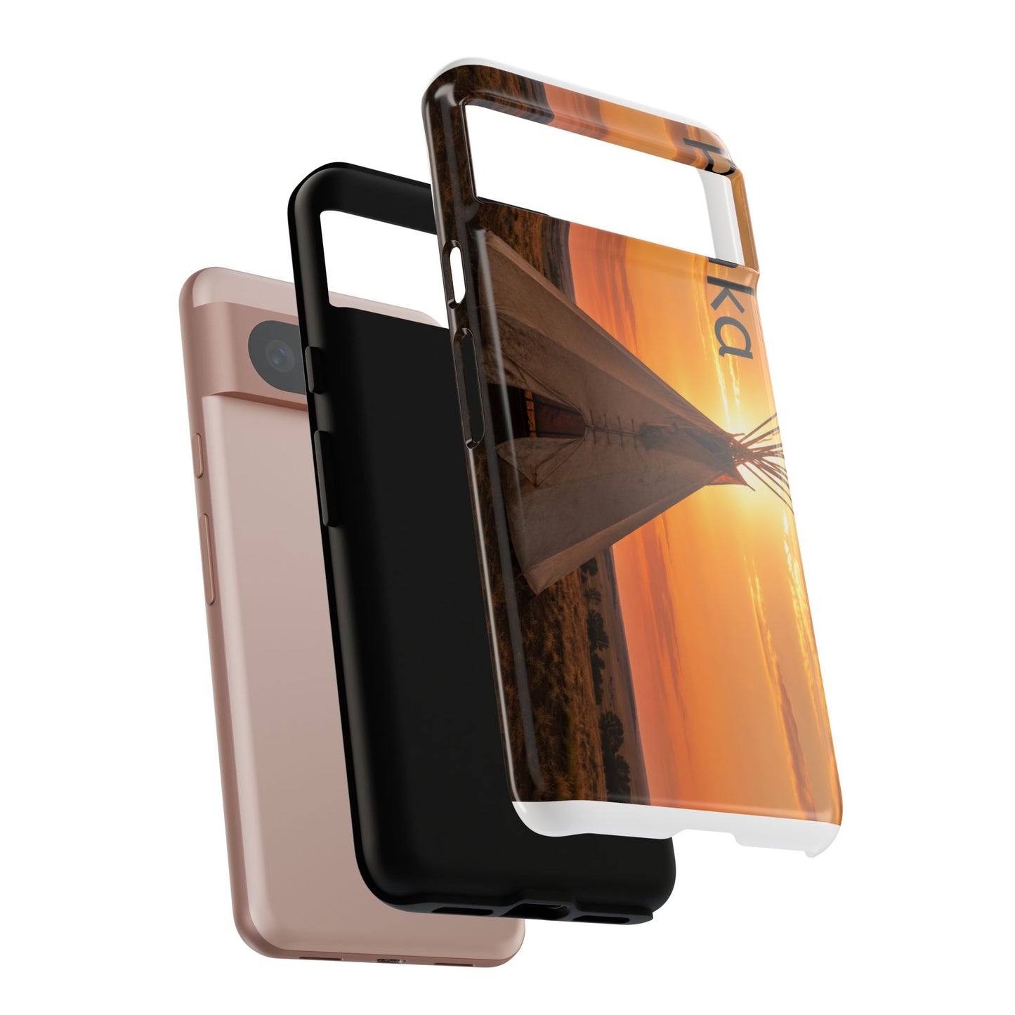 Ponca Sunset Tipi Phone Case — Personalized Native Teepee Landscape