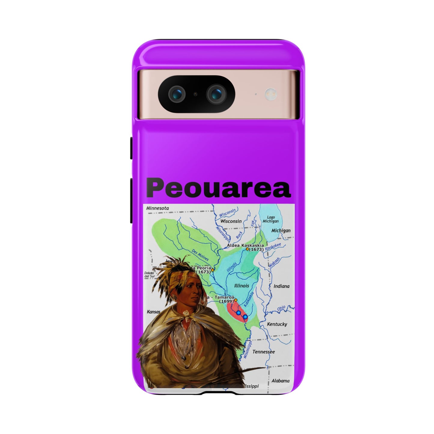 Peoria Phone Case — 'Peouarea' Dreamcatcher Shield Design