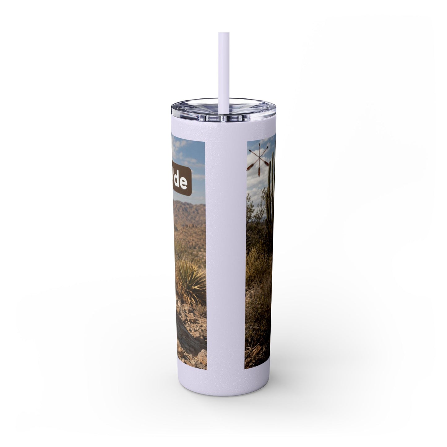 Ft. Sill Apache 20oz Skinny Tumbler with Desert Native Warrior Photo Wrap