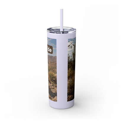 Ft. Sill Apache 20oz Skinny Tumbler with Desert Native Warrior Photo Wrap