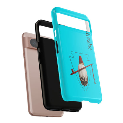 Osage Phone Case — Wazhahze Tribal Shield Design (Native Feather & Tomahawk)