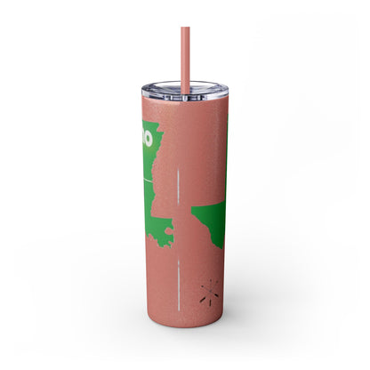 Caddo Kadohadoha Texas Map 20oz Skinny Tumbler with Straw