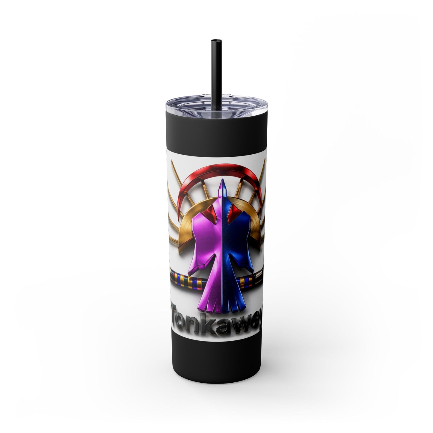 Tonkawa Skinny Tumbler with Straw, 20oz