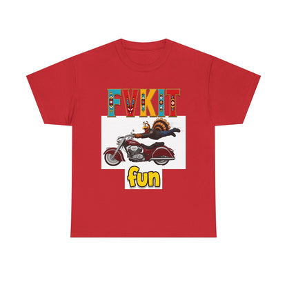 Turkey Motorcycle  Graphic Tee — Retro Rider Humor T-Shirt
