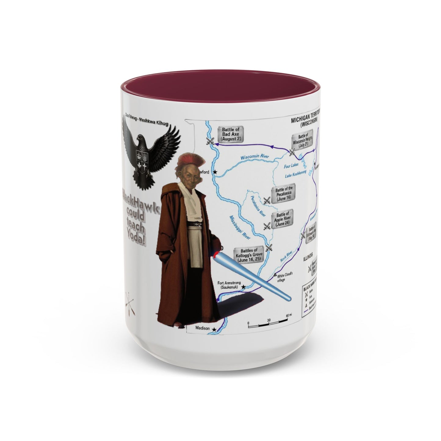 Blackhawk Map Mug — Obi-Wan Kenobi Illustrated Coffee Cup (11oz/15oz)