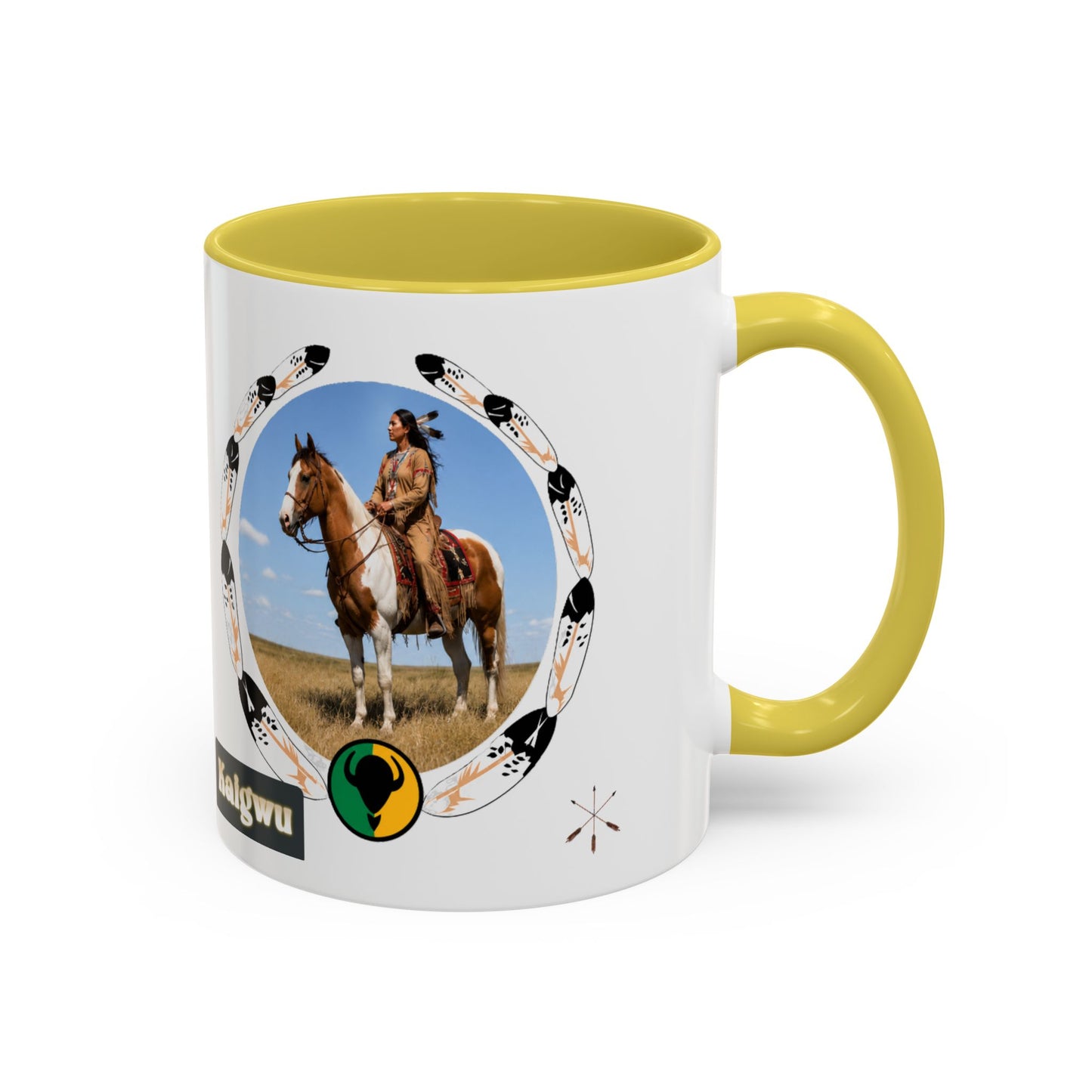 Kiowa Native Horse Photo Mug — Western Indigenous Pride Coffee Cup (11oz/15oz)