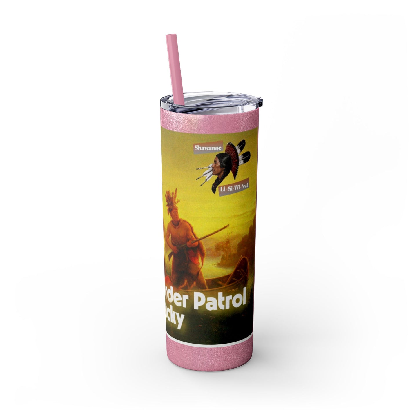 Shawnee Absentee Skinny Tumbler with Straw, 20oz
