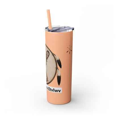 Thlopthlocco Skinny Tumbler with Straw, 20oz
