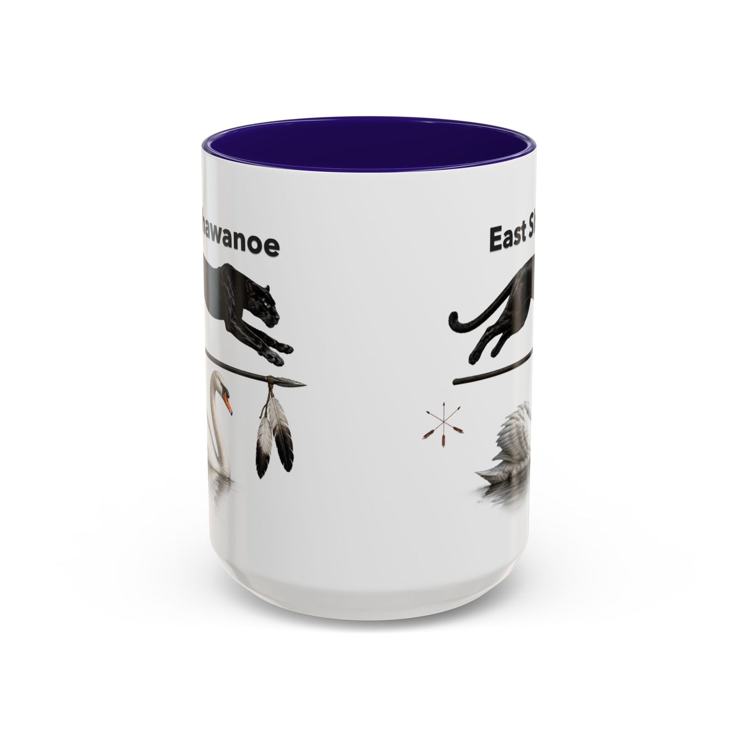 Shawnee East Shawanoe Mascot Panther & Swan Coffee Mug (11oz/15oz)