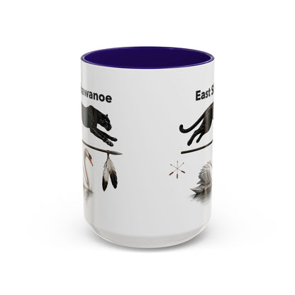 Shawnee East Shawanoe Mascot Panther & Swan Coffee Mug (11oz/15oz)