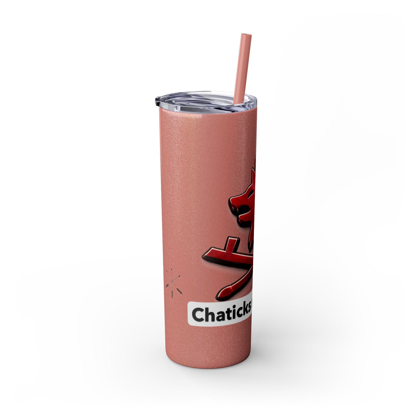 Pawnee Skinny Tumbler — Red Wolf Logo 20oz Insulated Tumbler with Straw