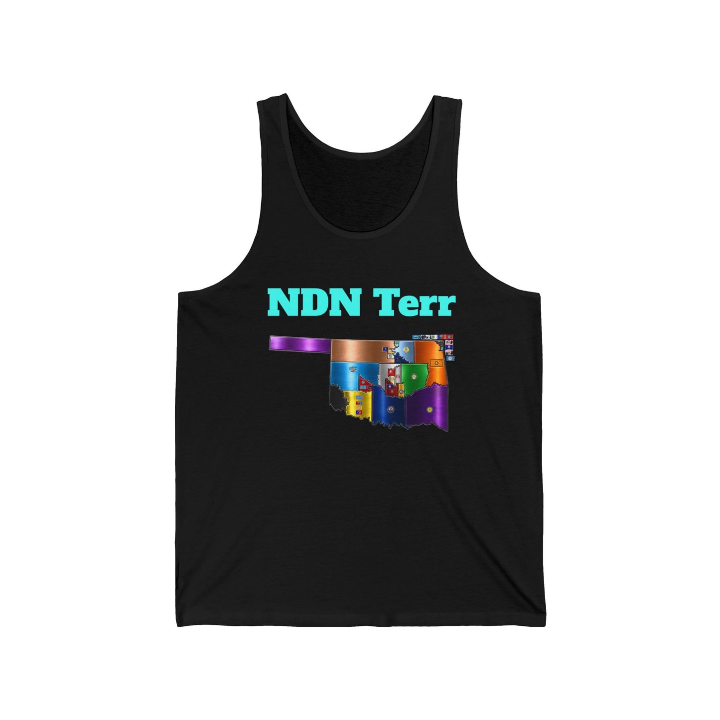 NDN Territory — Colorful State Map & Arrow Crossback Design