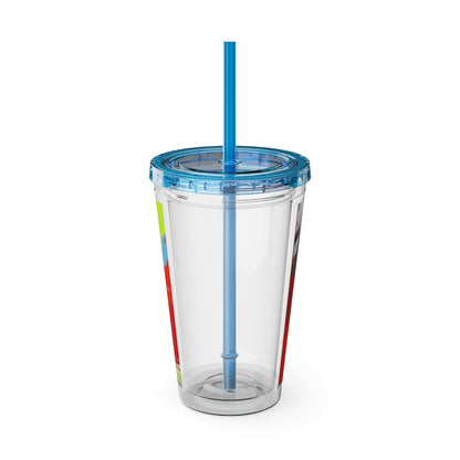 Pontiac Indigenous Nations Map Tumbler — 16oz Sunsplash Straw Cup