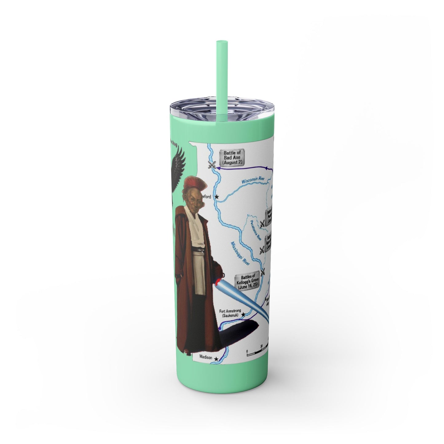 Blackhawk Skinny Tumbler 20oz – "BlackHawk could teach Yoda" Design