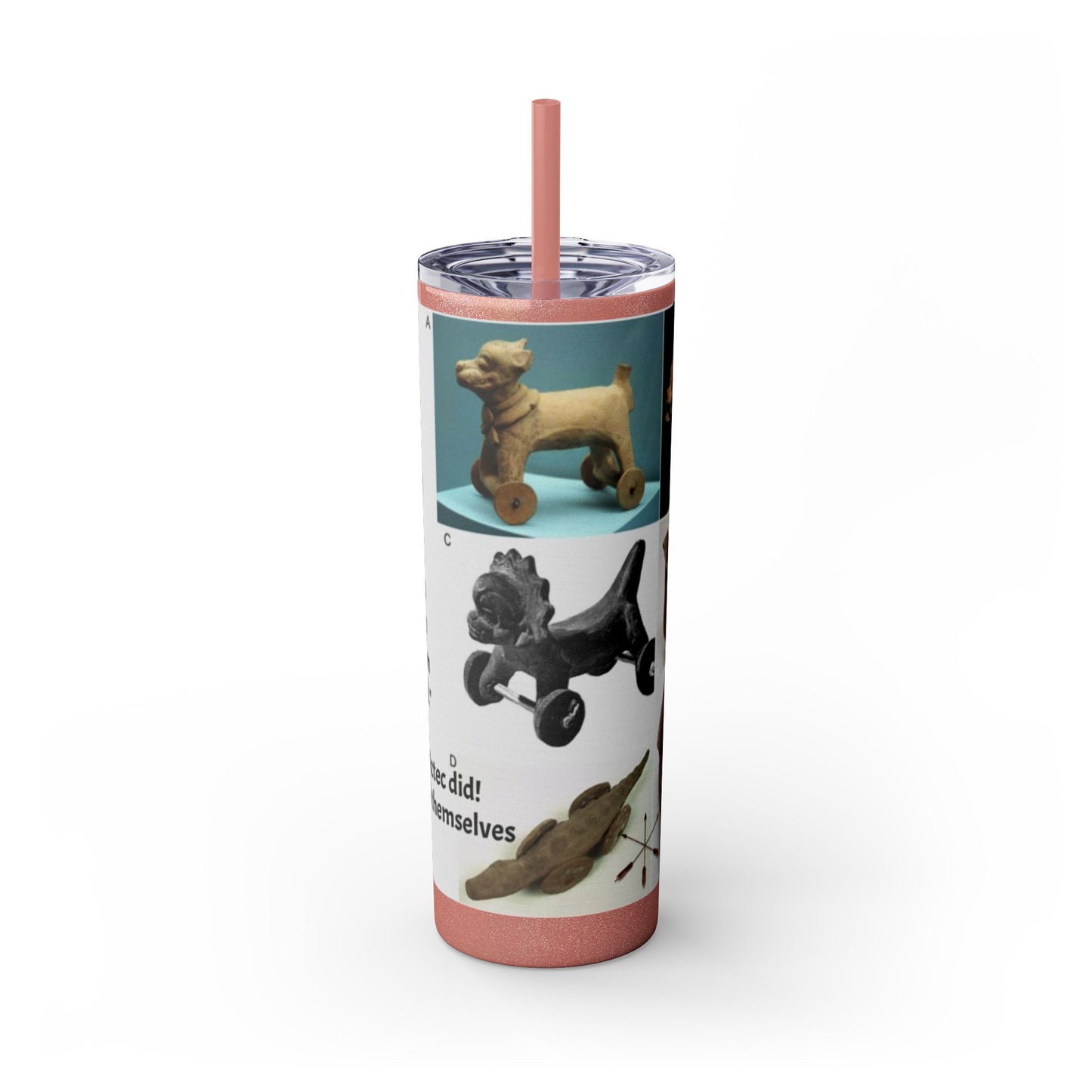 Aztec 20oz Skinny Tumbler - Educational Indigenous Artifacts Design