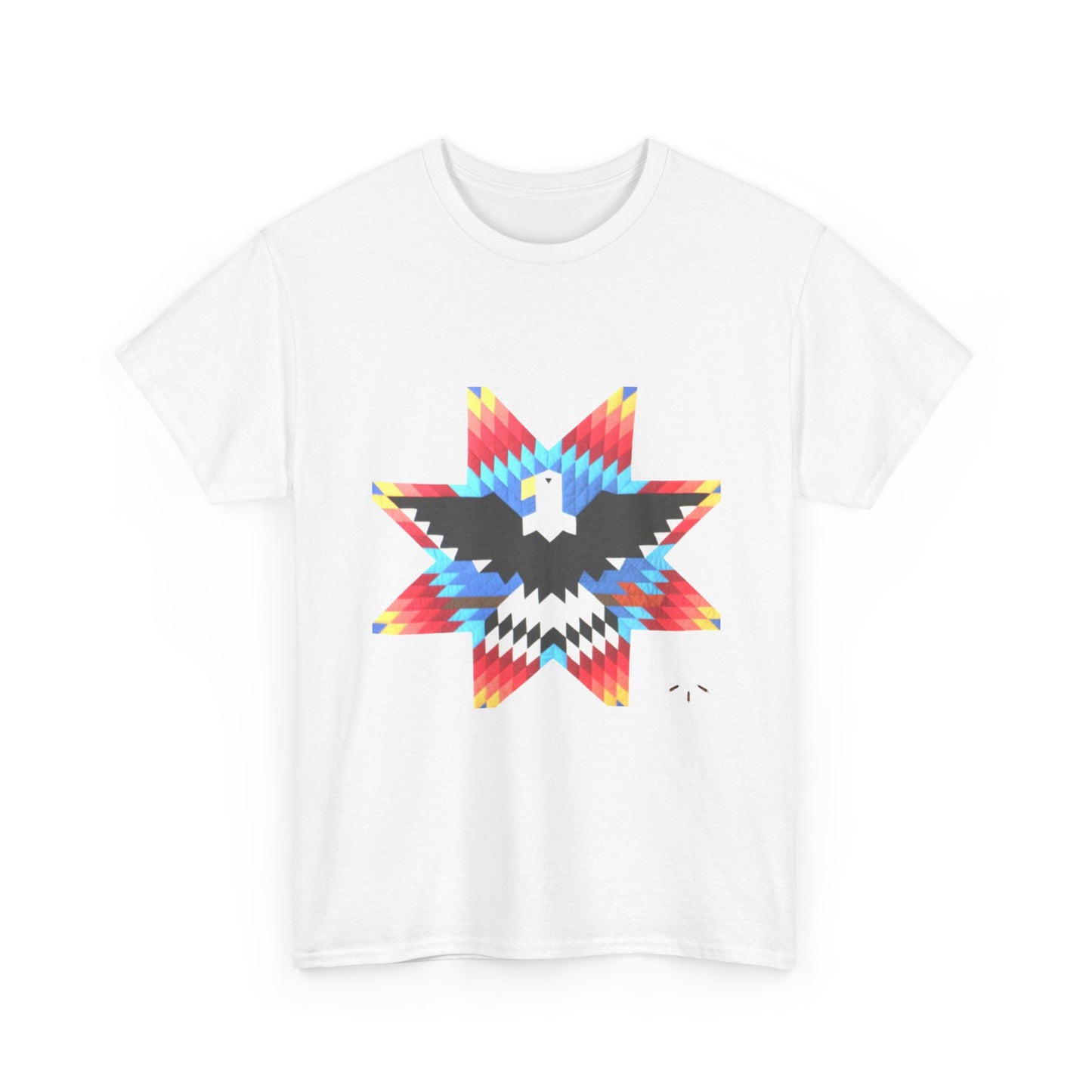 T-Shirt — Colorful Native Star Eagle Graphic Tee (Front Eagle Star, Back Crossed Arrows)