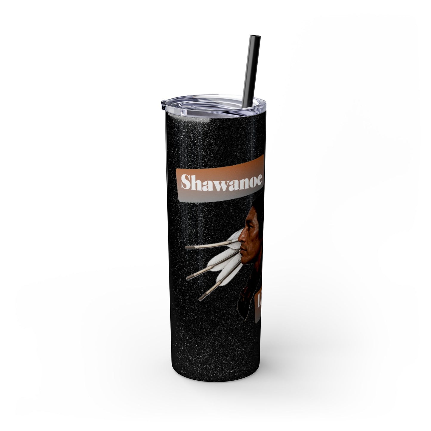 Shawnee Absentee Skinny Tumbler with Straw, 20oz