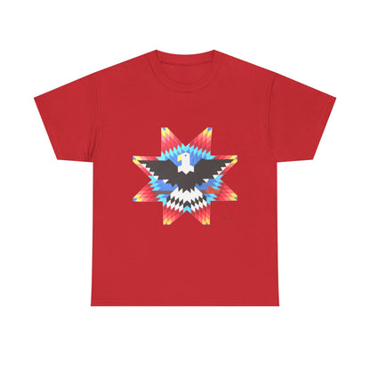T-Shirt — Colorful Native Star Eagle Graphic Tee (Front Eagle Star, Back Crossed Arrows)