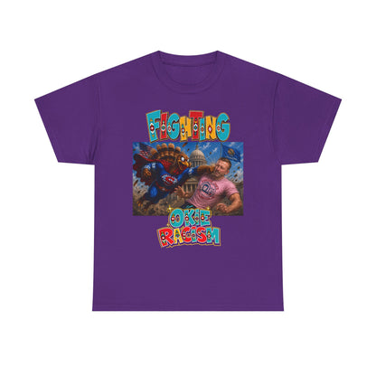 Turkey Fighting Racism Graphic Tee — Bold Retro Photo Design