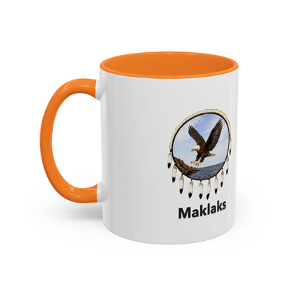 Modoc Eagle Ceramic Mug (11oz/15oz) – 'Maklaks' Native-Inspired Coffee Cup