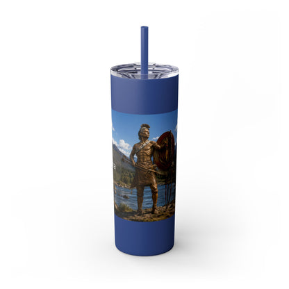 Chickasaw Skinny Tumbler with Straw, 20oz