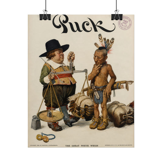 Puck Magazine Cover Rolled Poster - "The Great White Hopes"