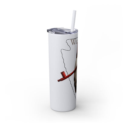 Osage Skinny Tumbler — Native Feather & Pipe Design 20oz Straw Cup