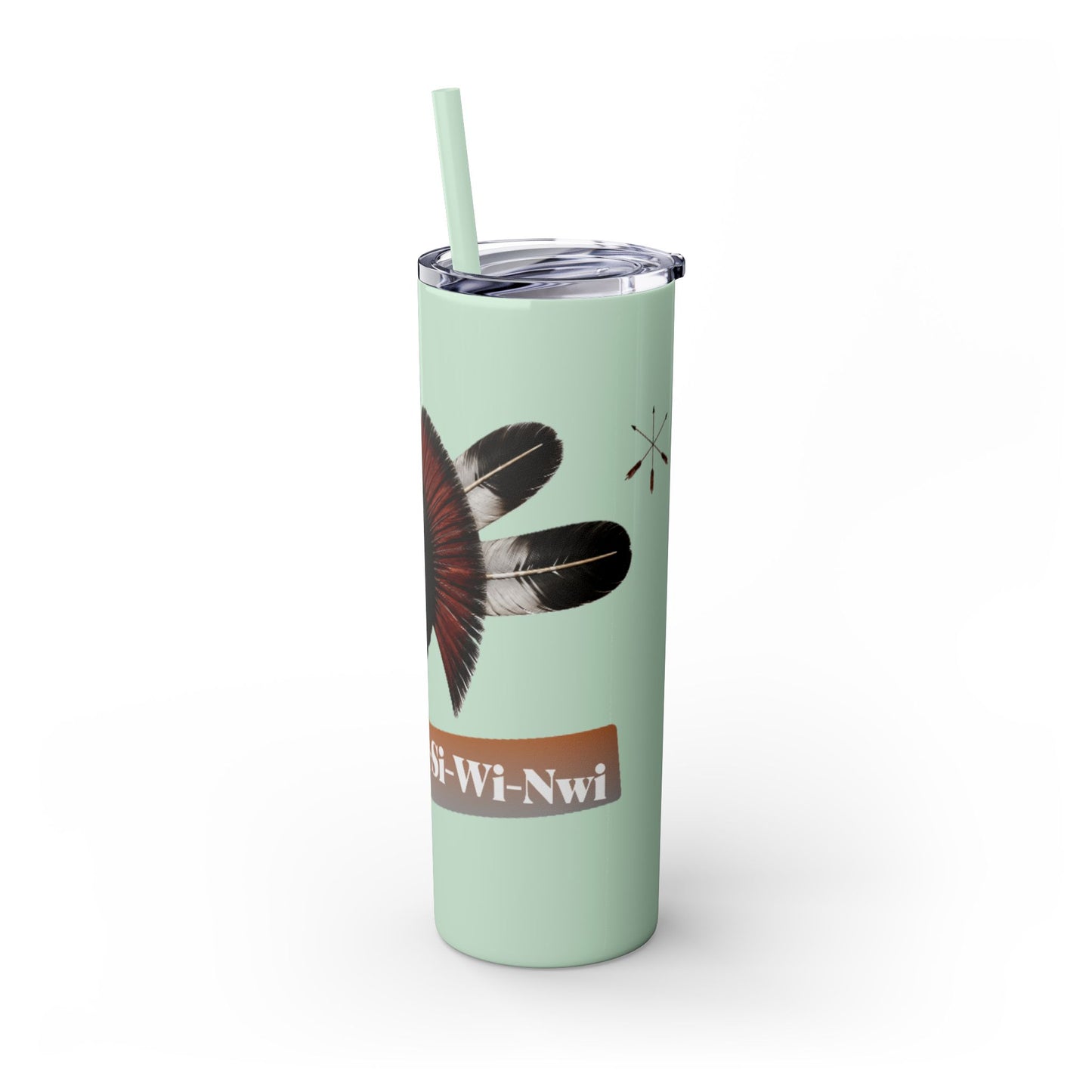 Shawnee Absentee Skinny Tumbler with Straw, 20oz