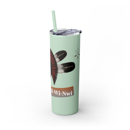 Shawnee Absentee Skinny Tumbler with Straw, 20oz