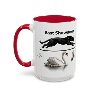 Shawnee East Shawanoe Mascot Panther & Swan Coffee Mug (11oz/15oz)