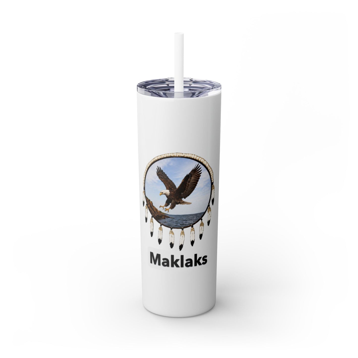 Modoc Eagle Skinny Tumbler – 20oz Straw Travel Cup (Maklaks)