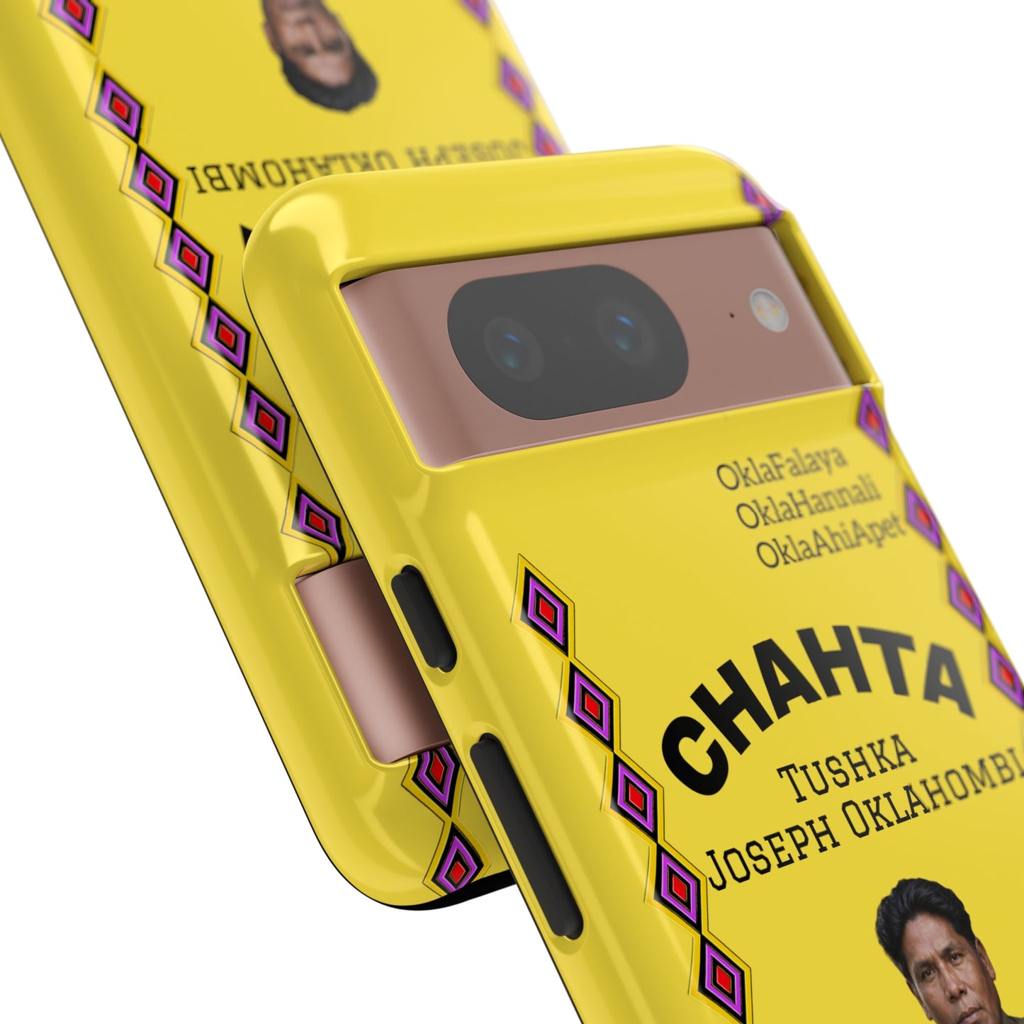 Chahta Tushka Joseph Oklahombi Yellow Phone Case — Native American Tribute Protective Cover
