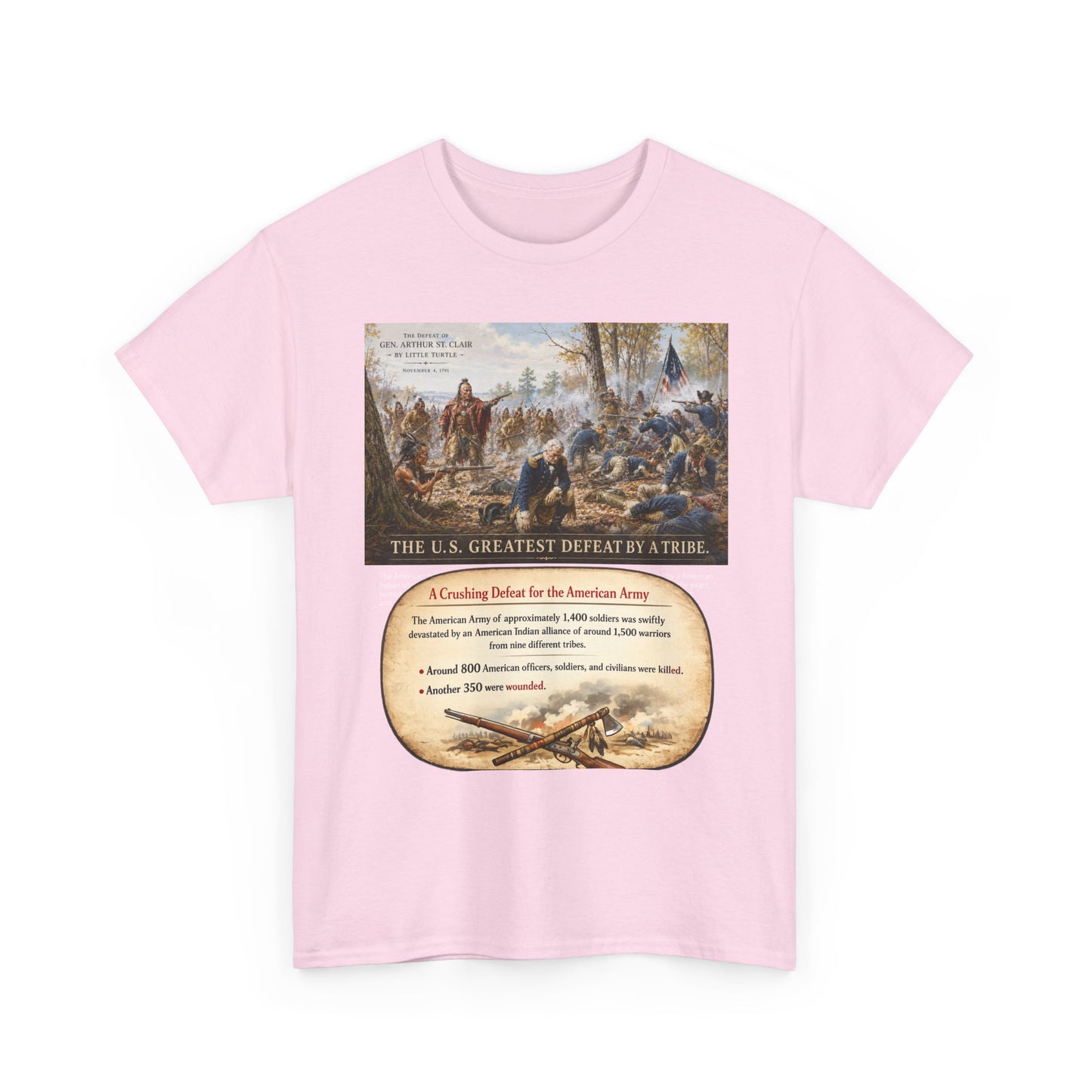 Chief Little Turtle Historical Battle Tee — "The U.S. Greatest Defeat by a Tribe" Cotton T-Shirt