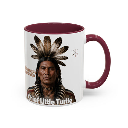 Miami Ceramic Mug — 'Chief Little Turtle' Native Warrior Portrait (11oz & 15oz)