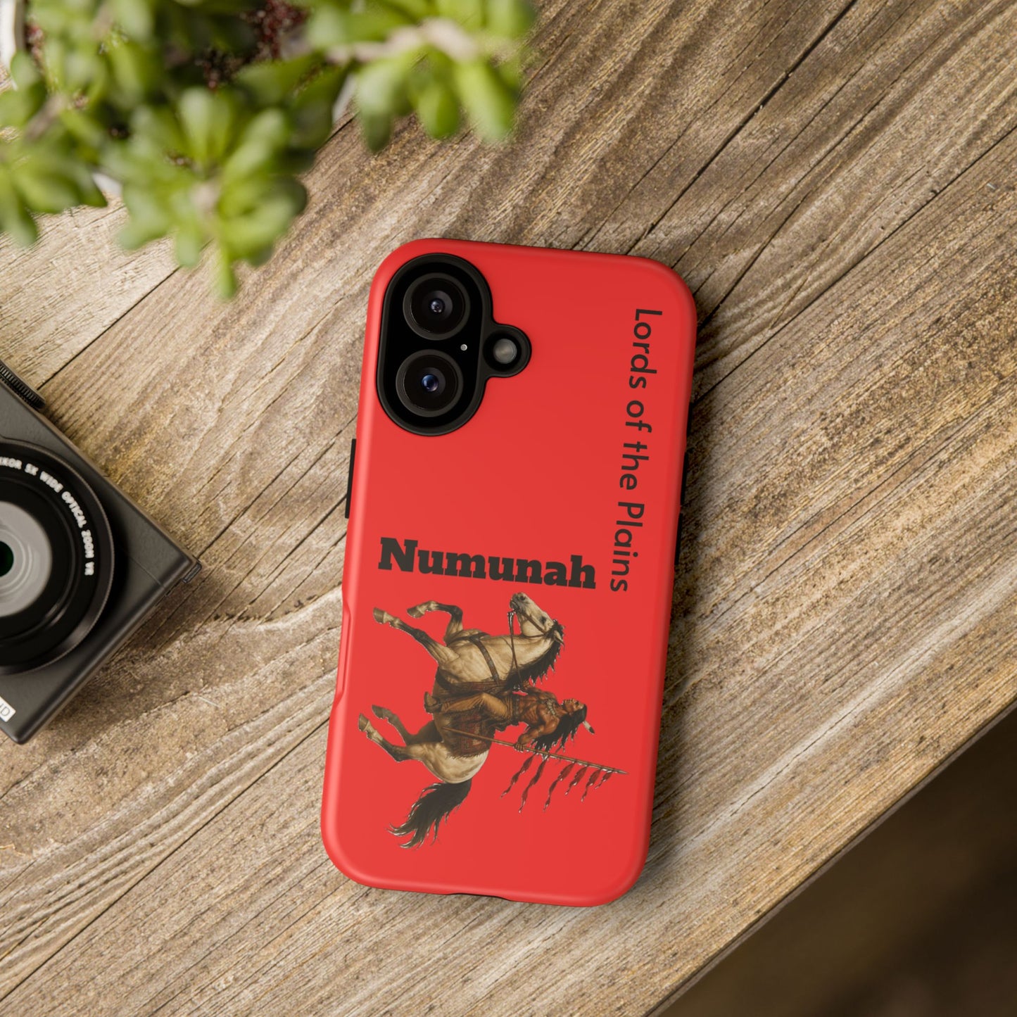 Comanche Numunah Horse Phone Case — 'Lords of the Plains' Red Protective Case