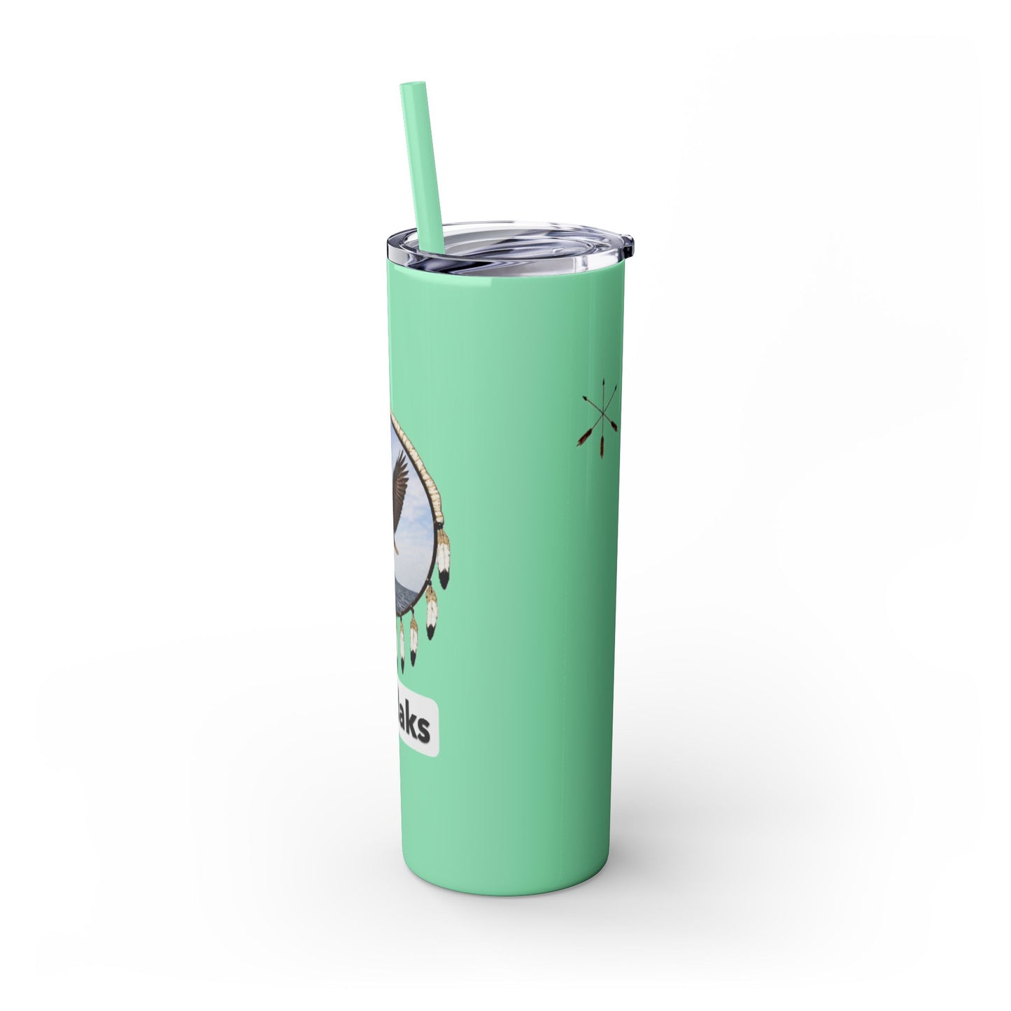 Modoc Eagle Skinny Tumbler – 20oz Straw Travel Cup (Maklaks)