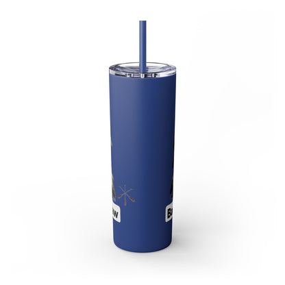 Pottawatomie Campfire Badge Skinny Tumbler 20oz — Badawadame Nation Design