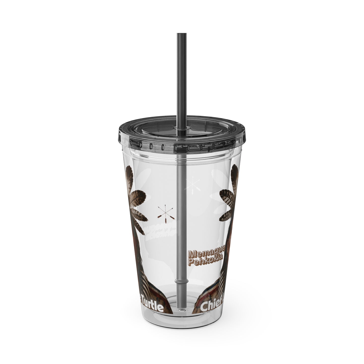 Miami Chief Little Turtle Sunsplash 16oz Tumbler with Straw