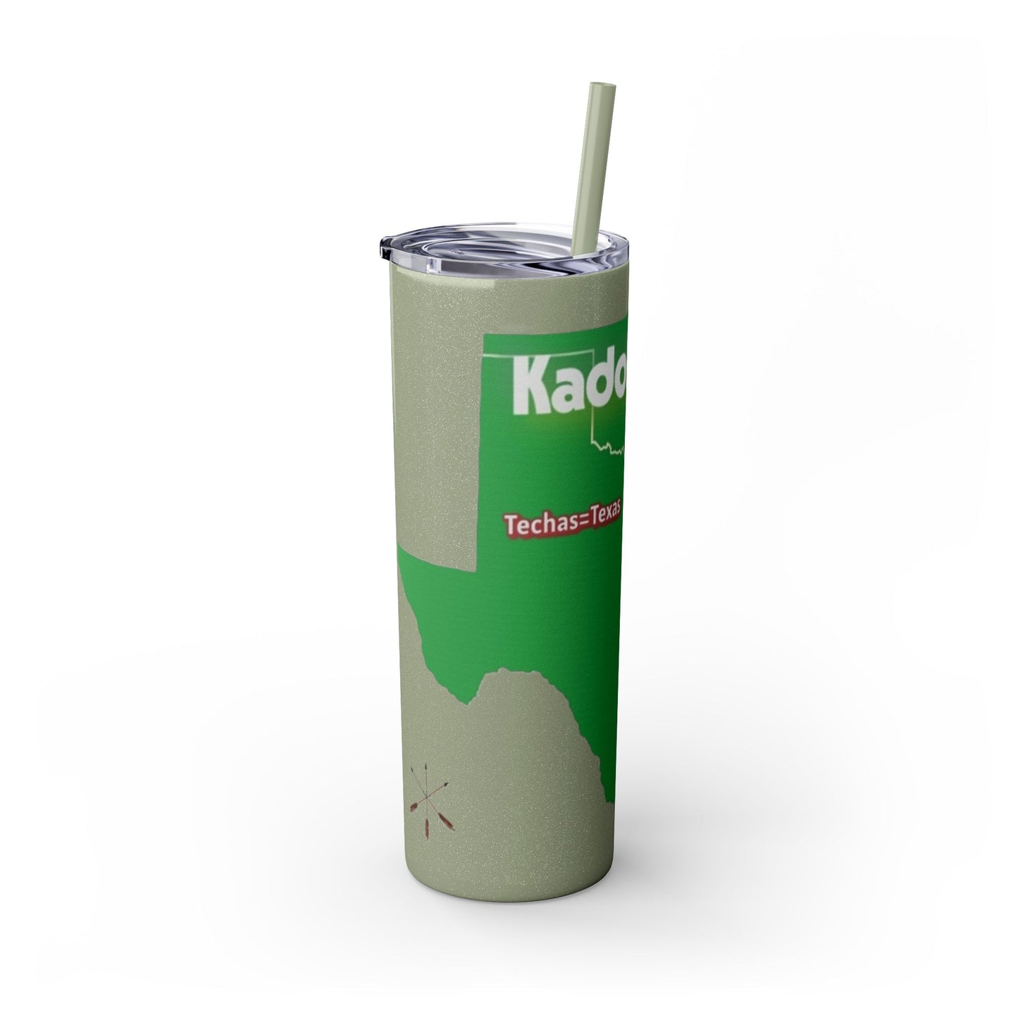 Caddo Kadohadoha Texas Map 20oz Skinny Tumbler with Straw