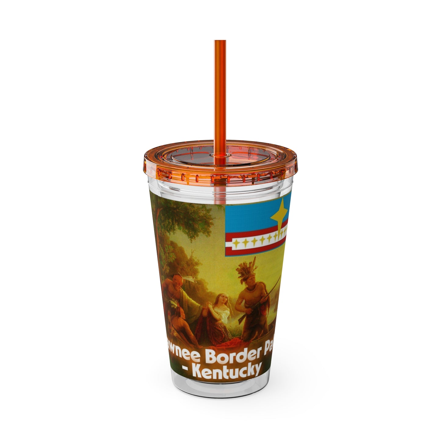 Shawnee N Sunsplash Tumbler with Straw, 16oz
