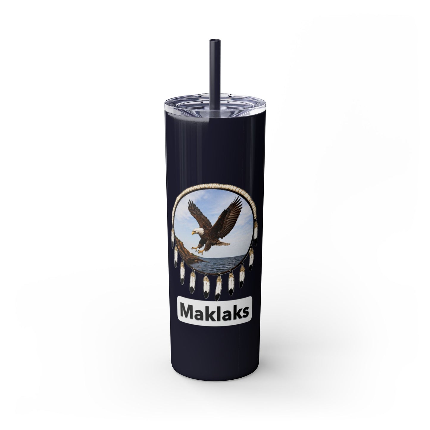 Modoc Eagle Skinny Tumbler – 20oz Straw Travel Cup (Maklaks)