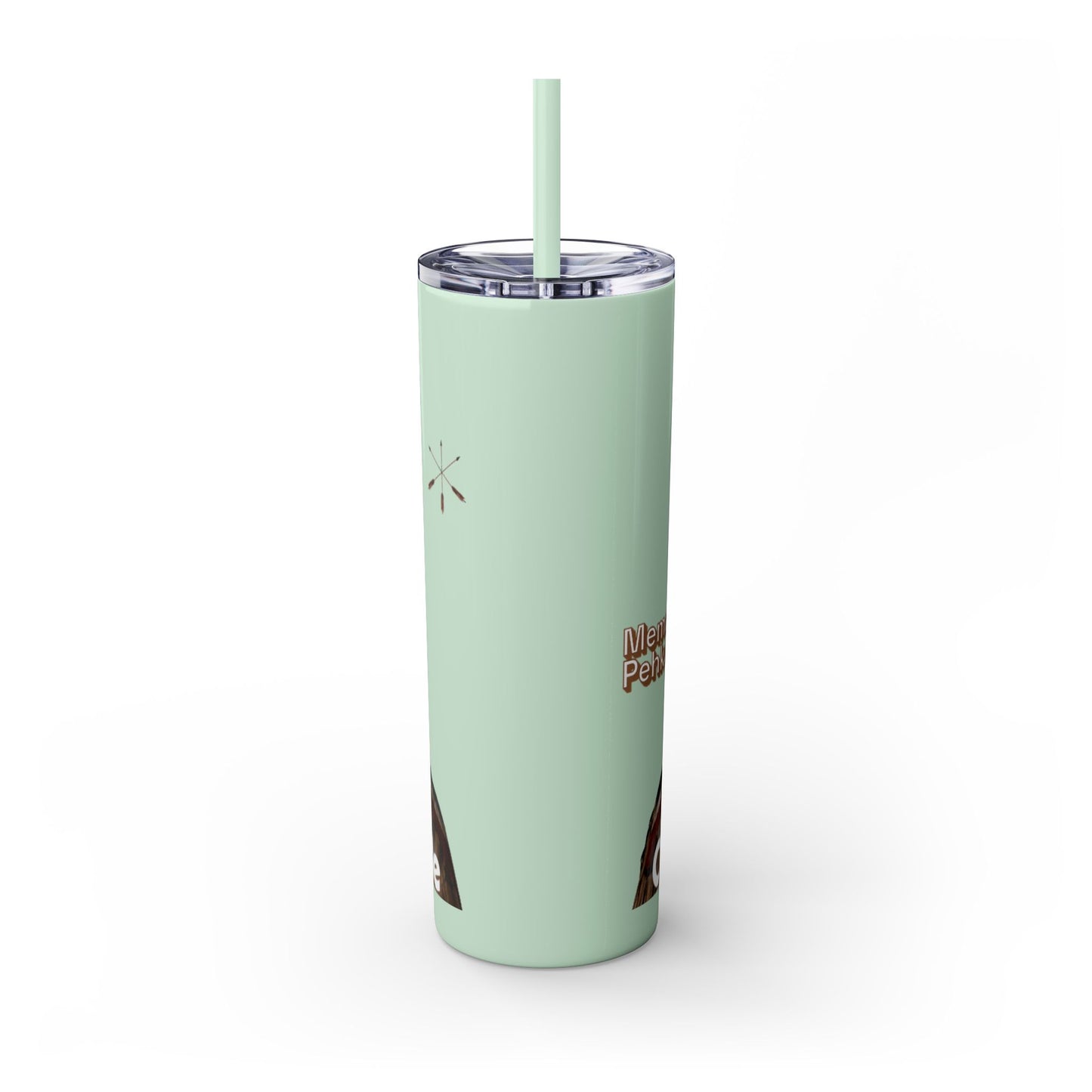 Miami 20oz Skinny Tumbler with Straw — Native Chief Portrait Travel Cup