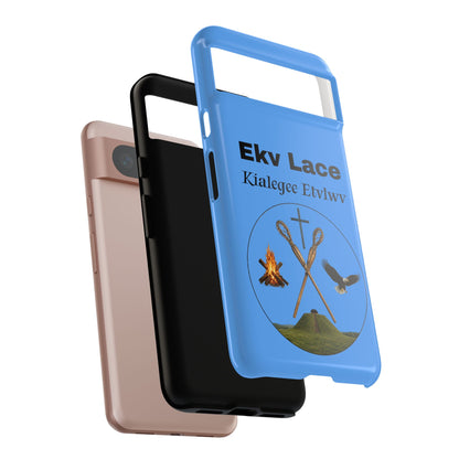 Kialegee Protective Phone Case — Custom 'Ekv Lace' Cross & Campfire Design