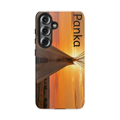 Ponca Sunset Tipi Phone Case — Personalized Native Teepee Landscape