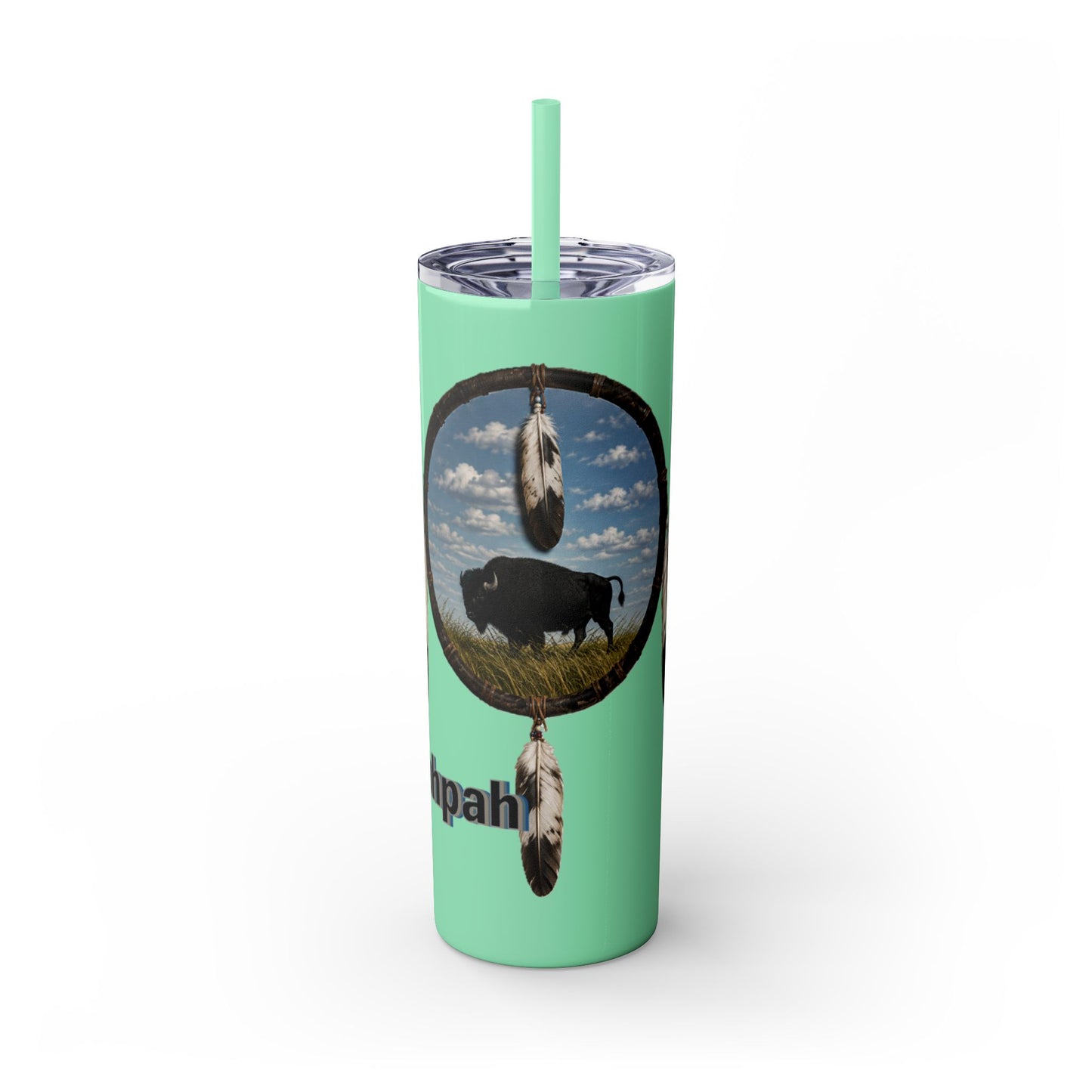 Quapaw Buffalo Skinny Tumbler 20oz — Ogahpahka Design