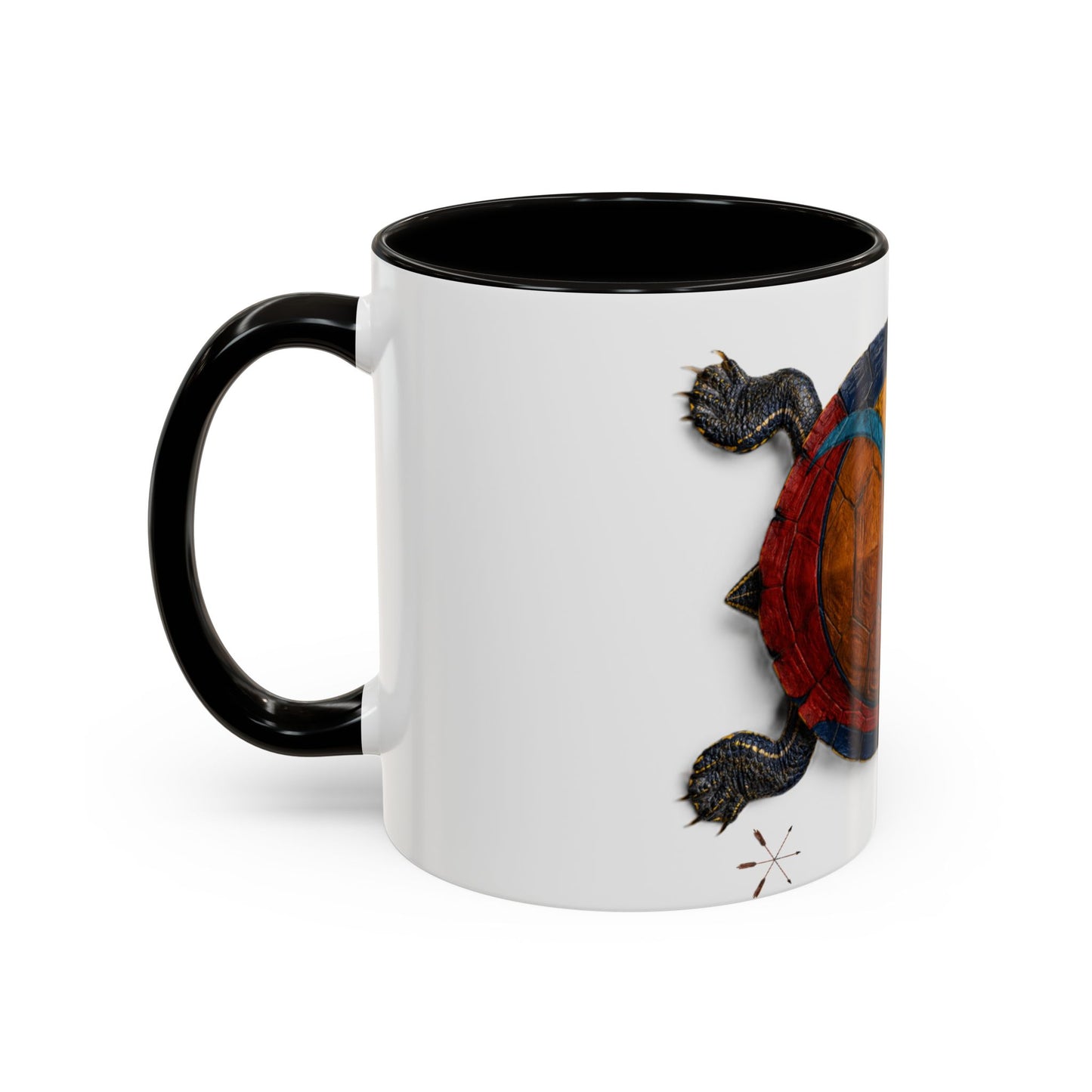 Delaware West Colorful Turtle Coffee Mug — Vibrant Hand-Painted Shell Design (11oz/15oz)