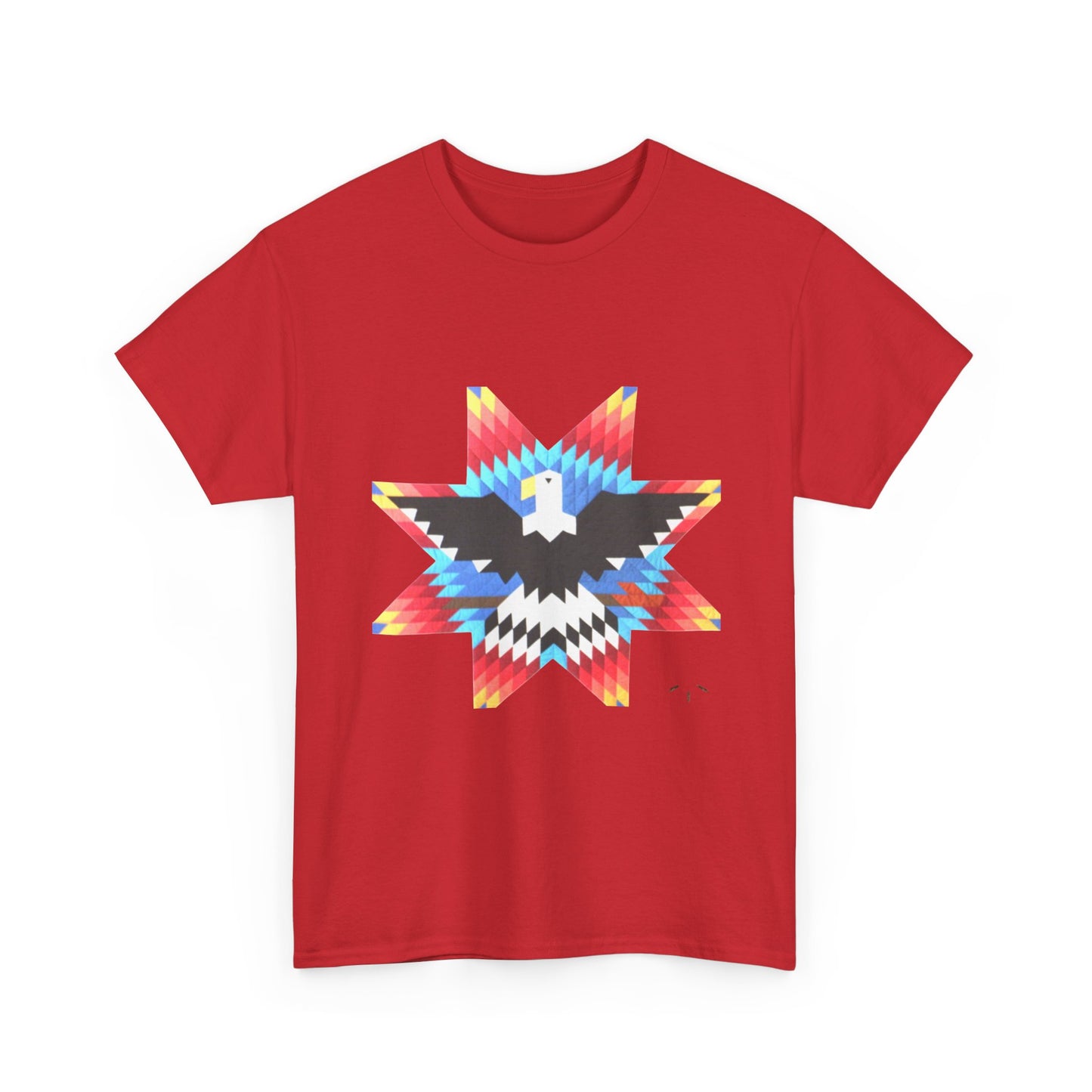 T-Shirt — Colorful Native Star Eagle Graphic Tee (Front Eagle Star, Back Crossed Arrows)