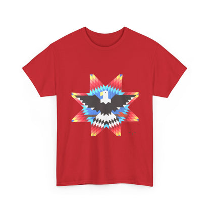 T-Shirt — Colorful Native Star Eagle Graphic Tee (Front Eagle Star, Back Crossed Arrows)