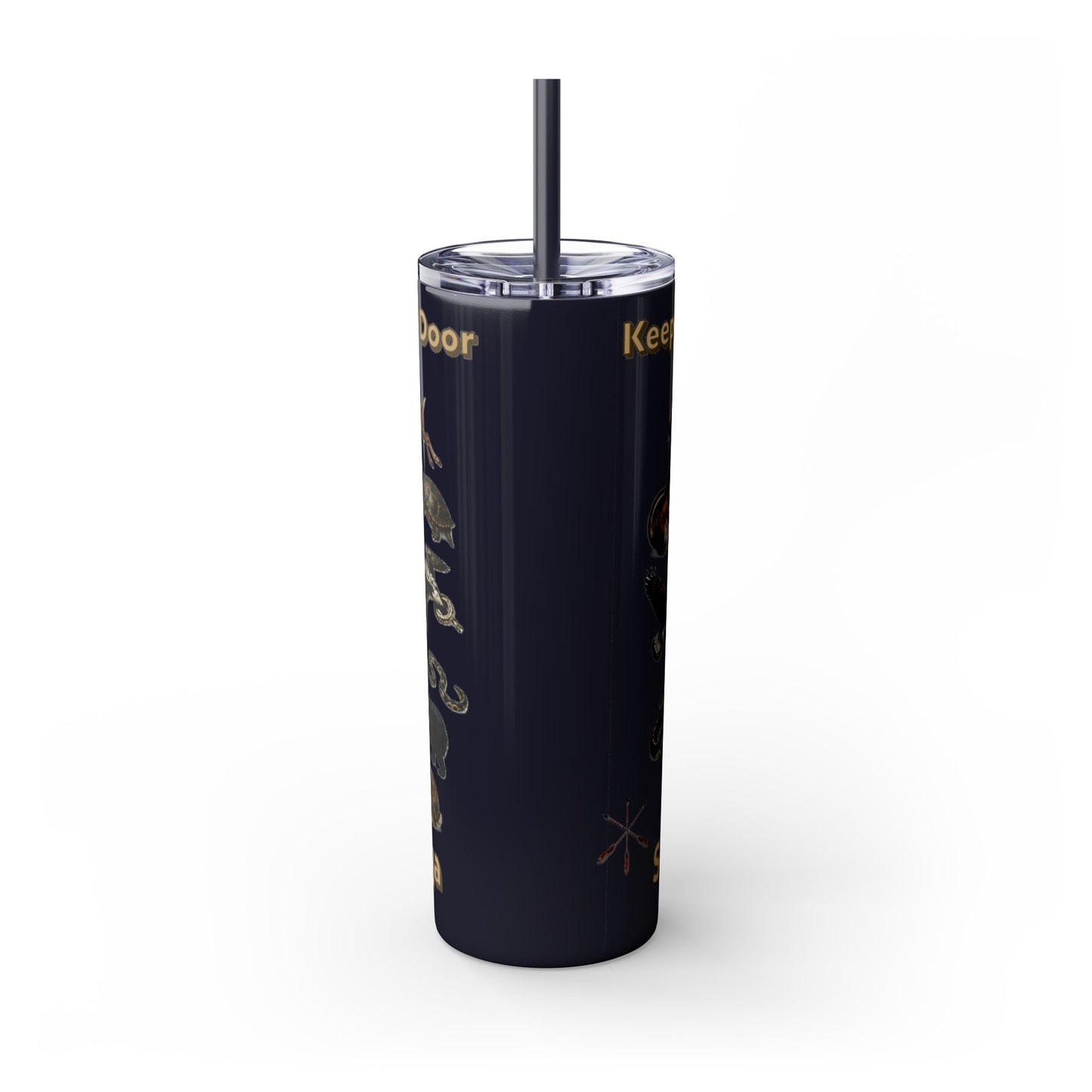 Seneca Cayuga Skinny Tumbler with Straw, 20oz